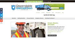 Desktop Screenshot of dependabledemolition.com